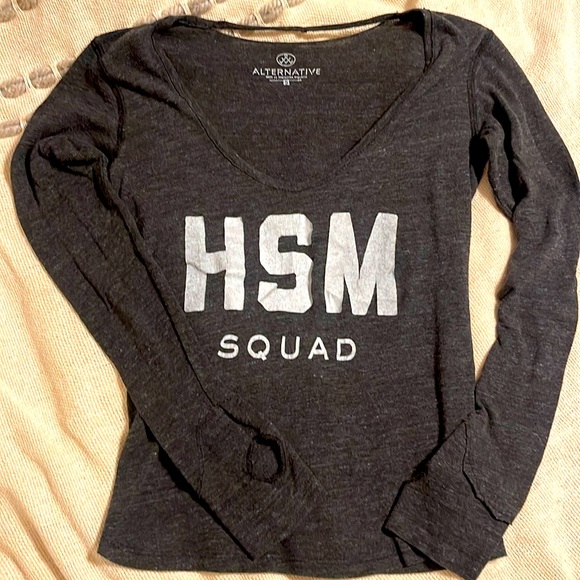 Alternative Tops - Alternative Letter Printed Gray Long Sleeve Tee